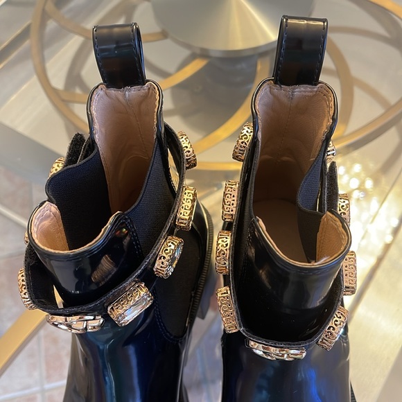 LEATHER GG ANKLE BOOT WITH BELT rhinestones - Picture 7 of 7